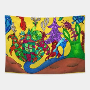 The Ones Who Sleep Under the Mountains Tapestry