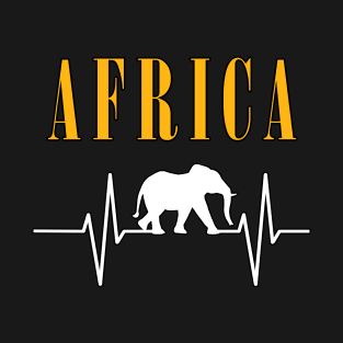 Africa elephant heartbeat T-Shirt