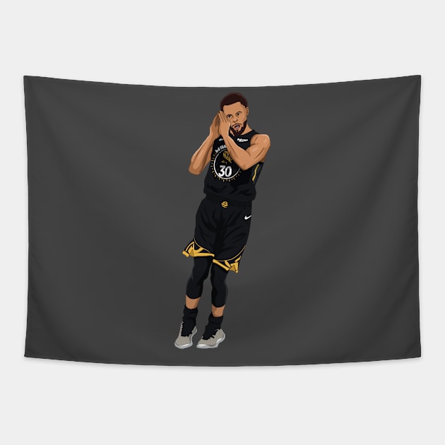 Steph Curry Night Night Tapestry by xavierjfong