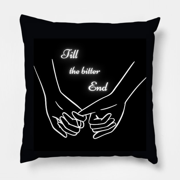 Till the bitter end- pinky promise Pillow by Lizmar