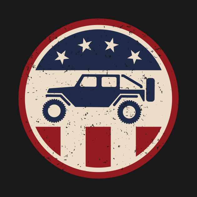 Patriotic Off Road 4wd Logo by hobrath