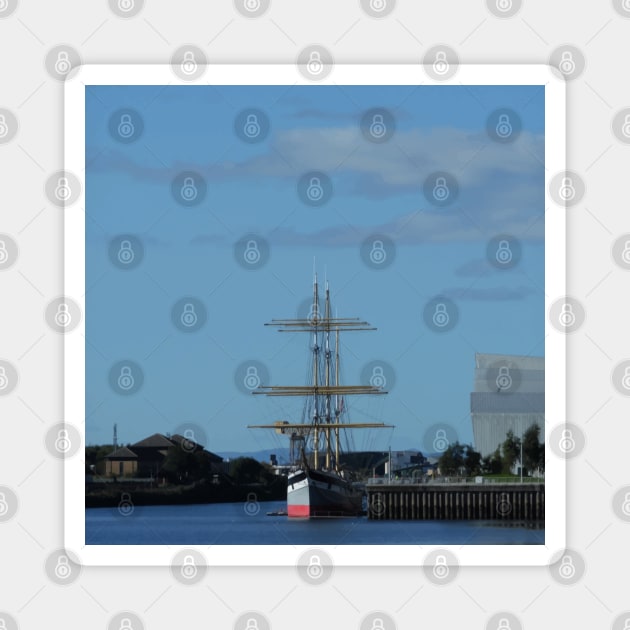 Scottish Photography Series (Vectorized) - Glenlee Ship Glasgow Magnet by MacPean