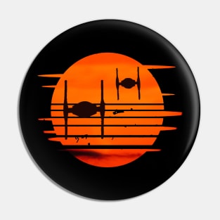 Tie Fighter Sunset Pin