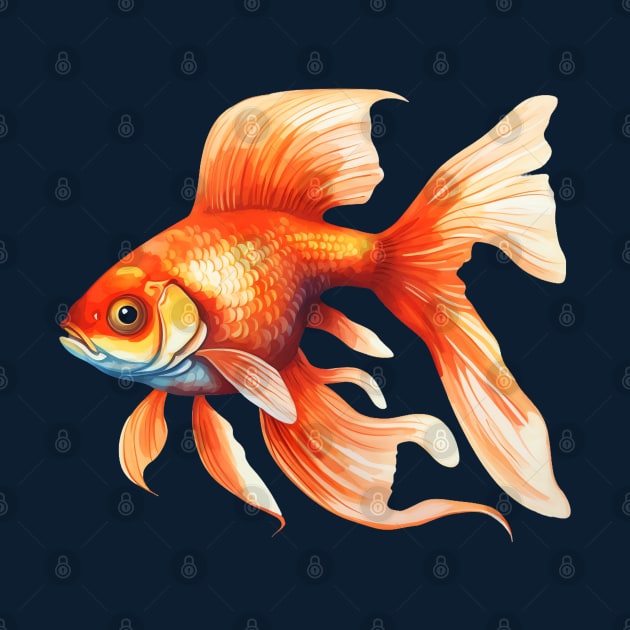 Orange Goldfish by AI Art Originals