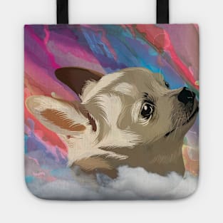 watercolor chihuahua artwork Tote