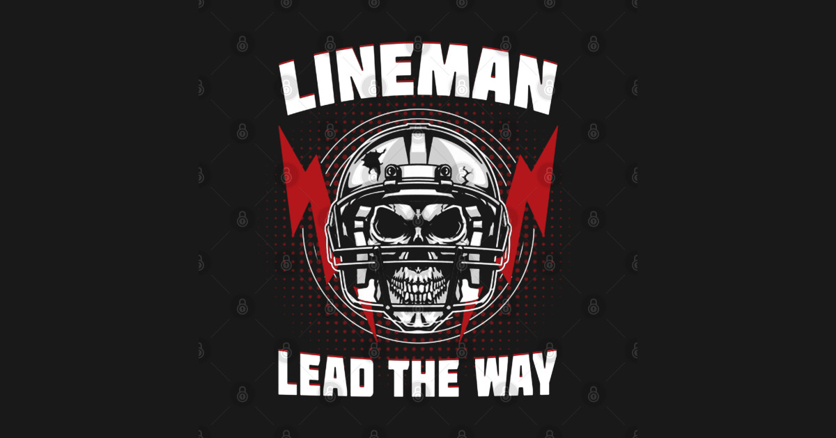 American Football Lineman Lead The Way Lineman Mask TeePublic