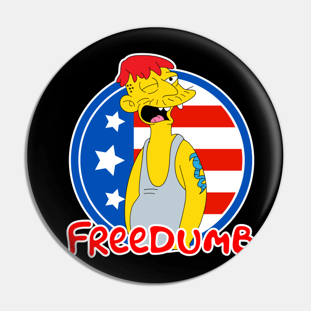 Freedumb Pin by Teesbyhugo