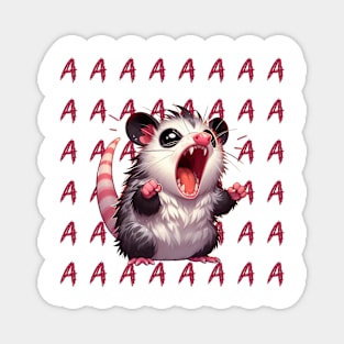 Adorable Possum screaming Magnet