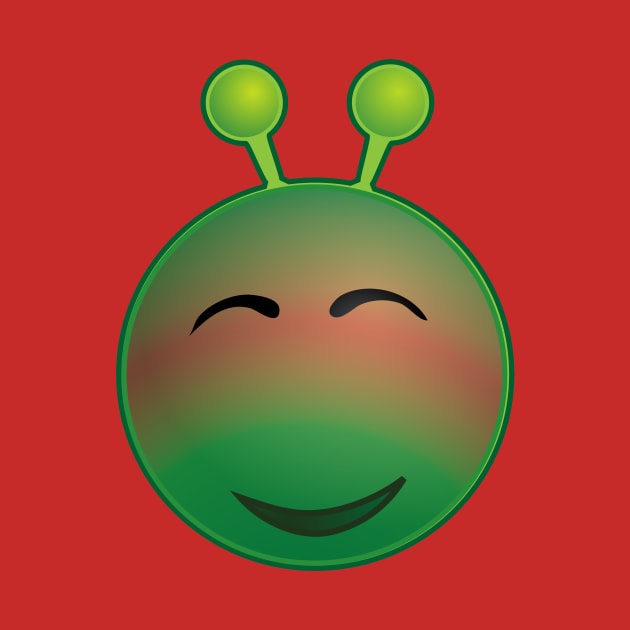 Funny Alien Monster ET Extraterrestrial Martian Green Man Emoji for Women, Men and Kids 12 by PatrioTEEism