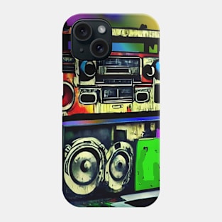 Boom Box Psychedelic Trippy Hip Hop Vibrant Gift Rap Radio Phone Case