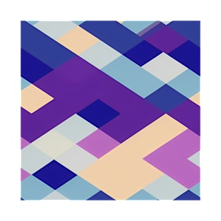 Abstract Geometric Pattern - blue purple scheme T-Shirt