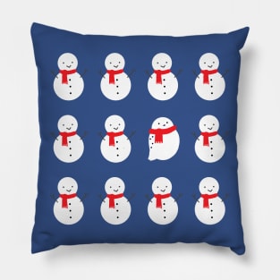 Snowman and Snow Owl Pillow