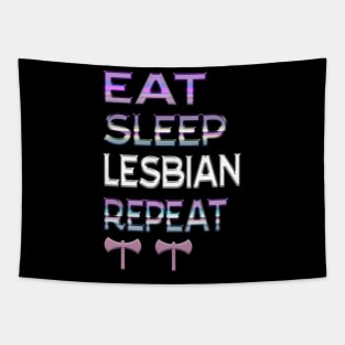 Eat sleep lesbian repeat Tapestry