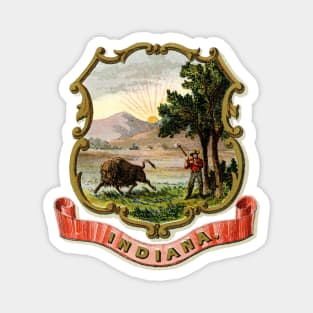 1876 Indiana Coat of Arms Magnet