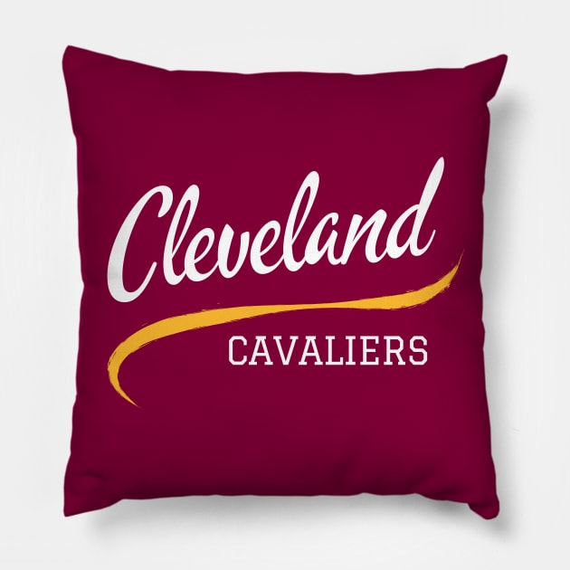 Cleveland Cavs Tee - Cleveland Cavaliers T-Shirt Pillow by CityTeeDesigns