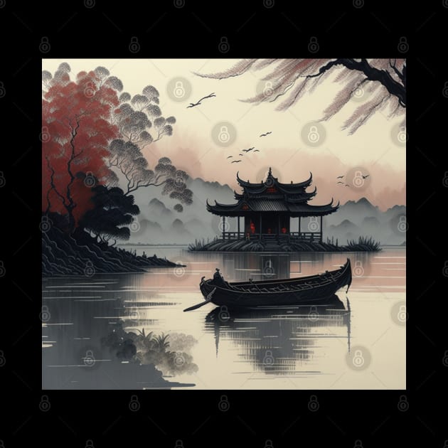 The Art of Chinese Ink Painting by Hunter_c4 "Click here to uncover more designs"