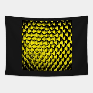 Amazingly Detailed Vector Graphic Yellow Dragon Scales Design Tapestry