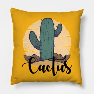 Cactus | Succulent Plant | Cactus Hand Drawn Pillow