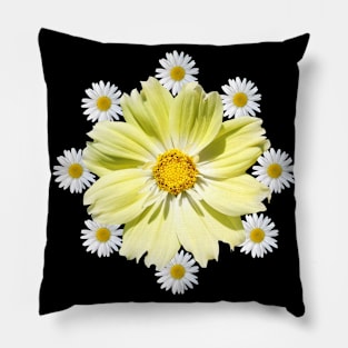 daisy flower tendril cosmosflower daisies floral Pillow