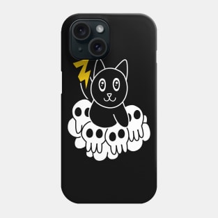 Black Cat Thunder Skulls Phone Case