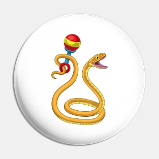 Snake Musician Rattle Music Pin