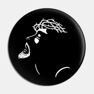 Jesus Christ Face Silhouette Pin