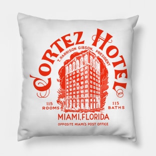 1925 Cortez Hotel of Miami Pillow