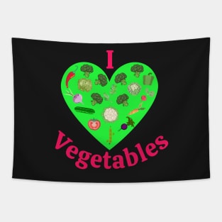 I Love Vegetables Tapestry