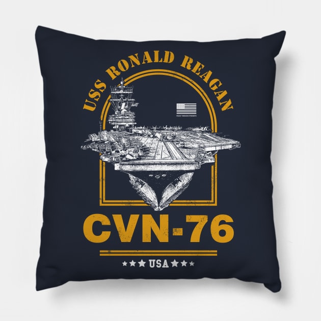 Ronald Reagan Aircraft Carrier Pillow by rycotokyo81