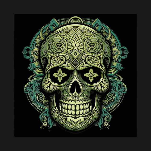 celtic skull by seantwisted