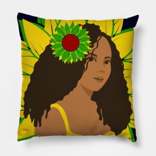 Sunflower Juneteenth Pillow