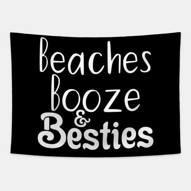 Beaches Booze and Besties Beach T Shirts, Spring Trends, Beach Lovers Gift, Gift For Women, Gift For Her, Travel Tapestry by Tee-quotes 