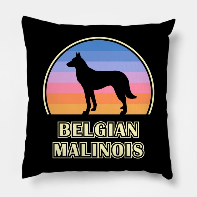 Belgian Malinois Vintage Sunset Dog Pillow by millersye