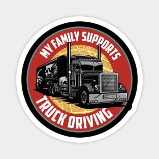 Funny Trucker Truck Driver Big Rig Semi 18 Wheeler Trucking Magnet