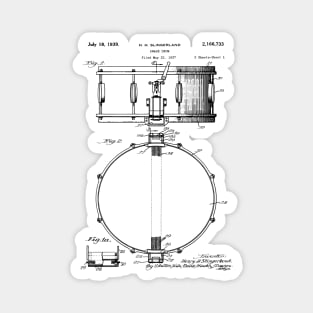 Snare Drum 1939 Vintage Patent Print Magnet