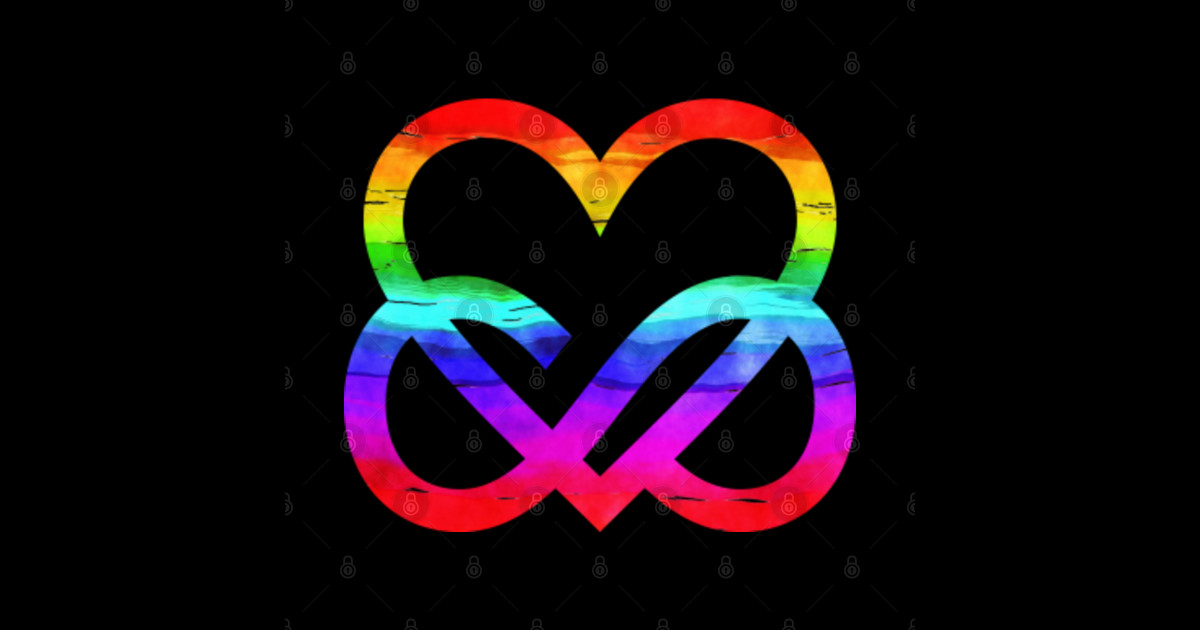 LGBTQ Rainbow Infinity Heart Symbol - LGBTQIA Pride Heart - Lgbtqia ...