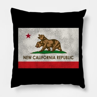 New California Republic Worn-Out Flag Pillow