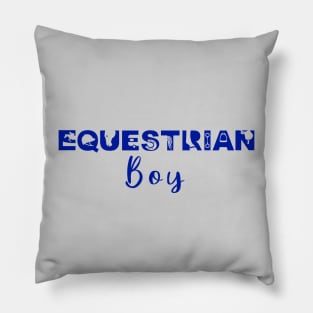 Equestrian Boy (Blue) Pillow