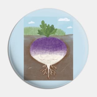 Tired Turnip Pin