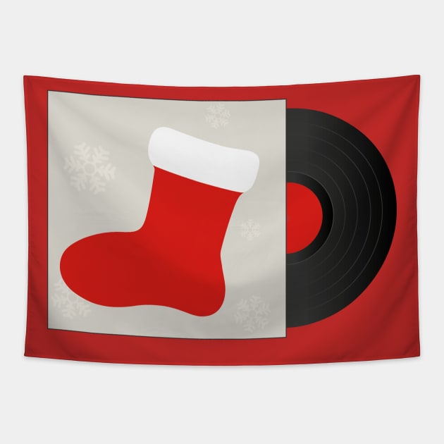 Winter Socks | Vinyl Music | Christmas Party Tapestry by Fluffy-Vectors