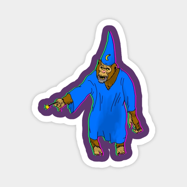 Chimp Wizard Magnet by ActualLiam