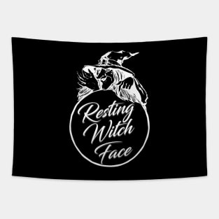 Resting Witch Face Funny Wiccan Humor Tapestry