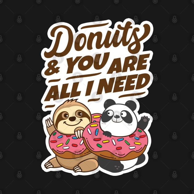 Sloth Panda - Besides Donut You Are My Favorite by Plushism