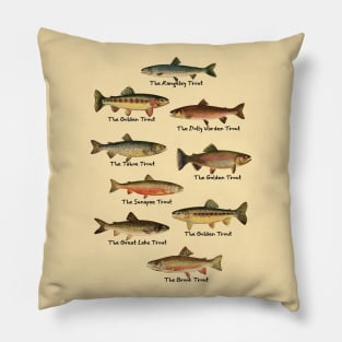 Trout Fishes of Pennsylvania Pillow