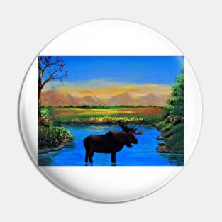 Moose crossing Pin