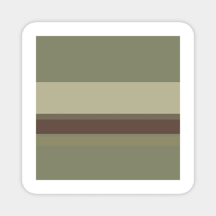 A miraculous brew of Quincy, Pastel Brown, Camouflage Green, Putty and Artichoke stripes. Magnet