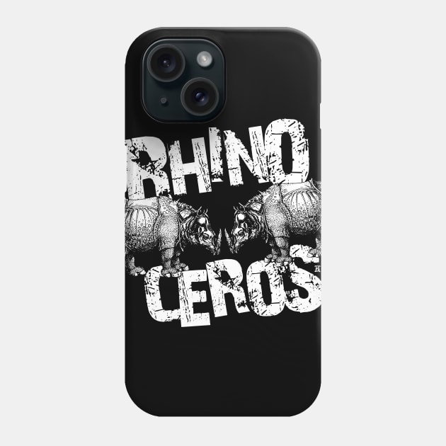 Rhinoceros-2 Phone Case by BonzoTee