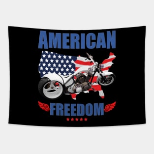 American Freedom, Motorcycle , Biker, Motorcycle Gift, Motor Bike, Motor Sport, Bike, Motorcycle Gift Idea, Motor Bike Gift Idea Tapestry