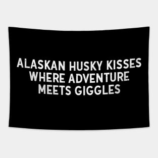 Alaskan Husky kisses Tapestry