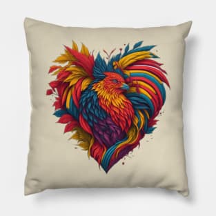 Radiant Pride Heart Pillow